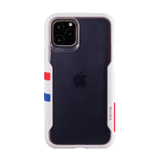 iPhone 11<br>カラフルボタンのiPhoneケース<br><span>ホワイト</span>